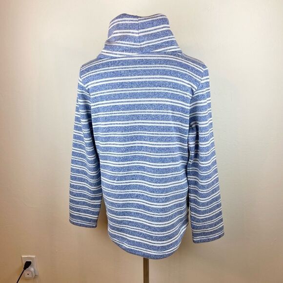 L.L. Bean Easy Cowl-Neck Pullover Striped Sweater - Picture 6 of 7